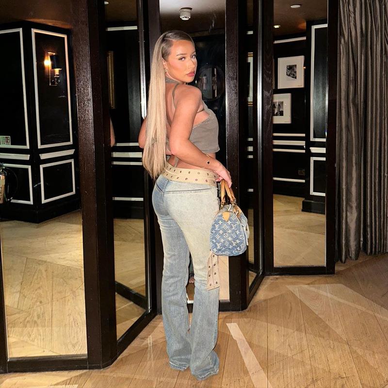 straight style high Wrap jeans for low hot women jeans