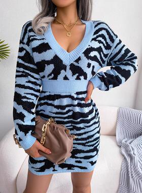 dresses sweater sleeves long winter vestidos slim fashion