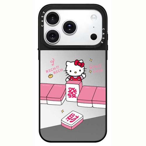 C潮牌联名动漫凯蒂猫17手机壳适用iPhone17ProMax磁吸镜面15pro卡通可爱13保护套情侣iPhone15hellokitty16壳