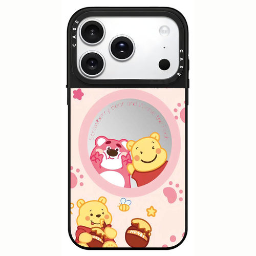C潮牌联名动漫TOY总动员17手机壳适用iPhone16ProMax磁吸镜面15pro卡通可爱13保护套情侣iPhone14草莓熊17p壳