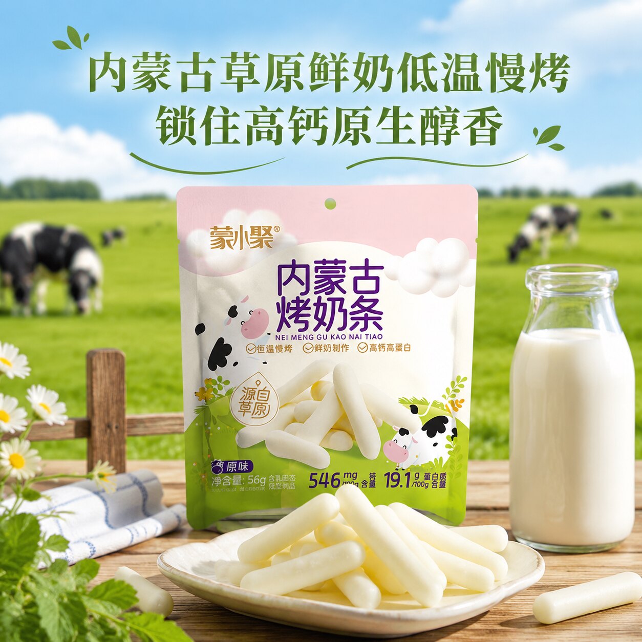 蒙小聚内蒙古鲜烤奶条高钙