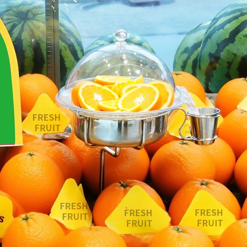 带冰盘保鲜试吃台超市生鲜水果食品试吃展示托架面包点心试吃盒子