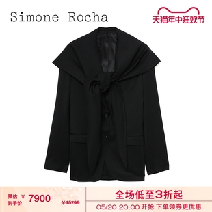 西装 夹克2023秋冬新款 Rocha女装 Simone 时髦摩登披肩叠层外套