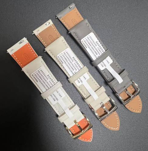 二手华为原装watch2/gt3/fit3/4真皮表带20mm42表盘通用腕带表链
