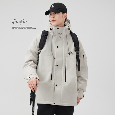 FAFC连帽防寒保暖白鸭绒羽绒服