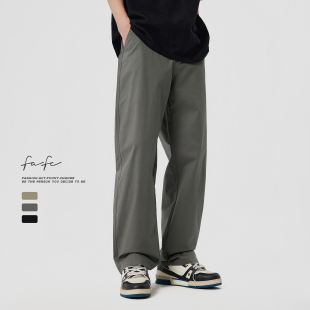 宽松直筒阔腿垂感通勤百搭休闲裤 FAFC春夏季 男款 复古简约西裤 美式