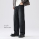 FAFC秋冬季 男 高街宽松直筒阔腿休闲牛仔裤 新款 高级感黑色水洗美式