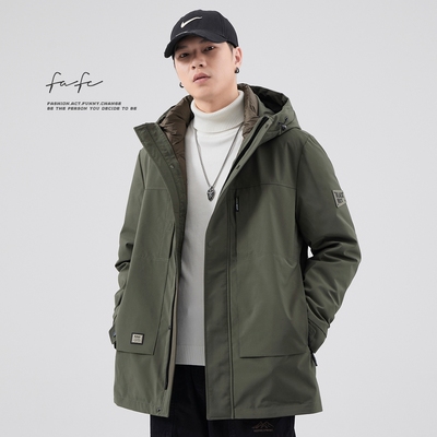 FAFC鹅绒内胆可拆保暖羽绒服外套