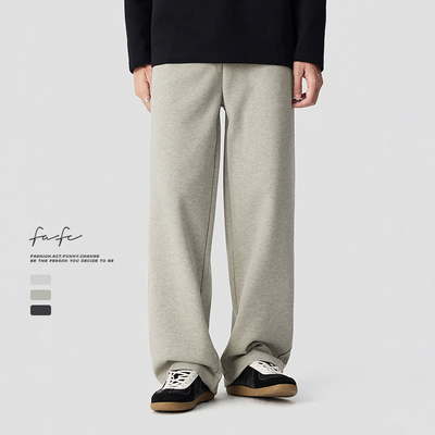 FAFC柔软舒适宽松直筒休闲卫裤