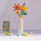 TOPTOY中国积木花音乐盒八音盒女孩玫瑰花益智拼装玩具礼物摆件