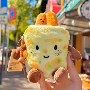 创意天津煎饼果子毛绒玩偶包包挂件可爱文旅纪念品送闺蜜生日礼物