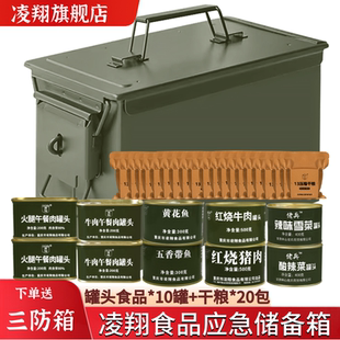 家庭应急食品罐头肉罐头蔬菜鱼罐头 压缩干粮组合储备露营代餐