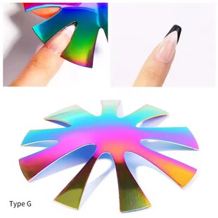French Smile Cut V Line Manicure Edge法式甲C弧模版微笑线钢板