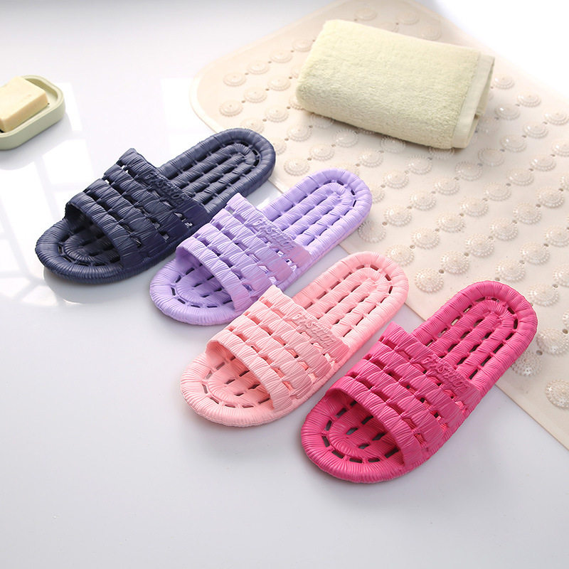 SANDALS AND SLIPPERS WOMENS SUMMER BATHROOM NON-SLIP INDOOR HOME FLAT-HEELED PLASTIC BATH SHOWER SLIPPERS HOME MENS SUMMER OUTDOOR WEAR