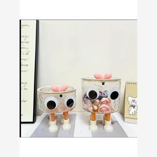 浴室洗漱台放小物件的盒子大容量带盖发饰收纳盒发卡头绳皮筋整