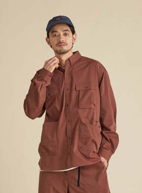 NANGA户外露营阻燃面料长袖衬衫多袋HINOC  RIPSTOP CAMP SHIRTS