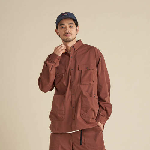 NANGA透气轻薄网布长袖T恤