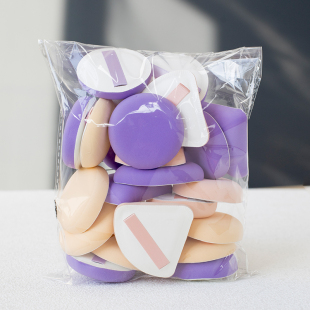 20片棉花糖粉扑化妆海绵彩妆蛋卸妆洁面扑干湿两用颜色形状随机