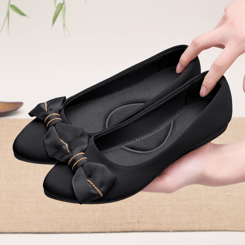 老北京布鞋旗舰店官方女鞋正品软底工作黑色不累脚酒店女式豆豆鞋,女鞋,传统布鞋,淘宝优惠券,粉丝福利购,淘宝优惠卷
