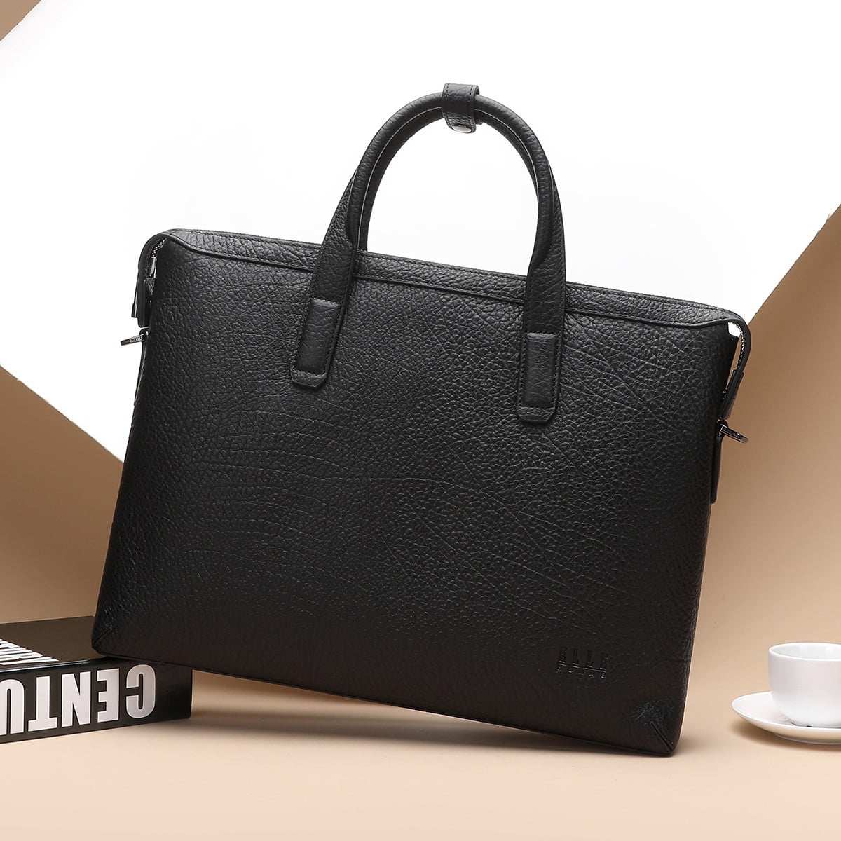 ELLE HOMME男士单肩包真皮手提商务公文包男款2025新款出差电脑包