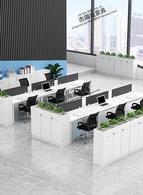 办公室隔断柜绿植文件柜隔断柜资料柜花槽柜储物木质矮柜白色边柜