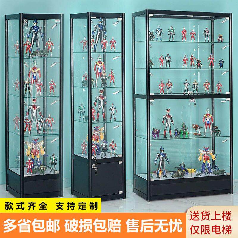 模型手办展示柜玻璃透明柜子产品展柜化妆品架礼品陈列柜收藏摆件