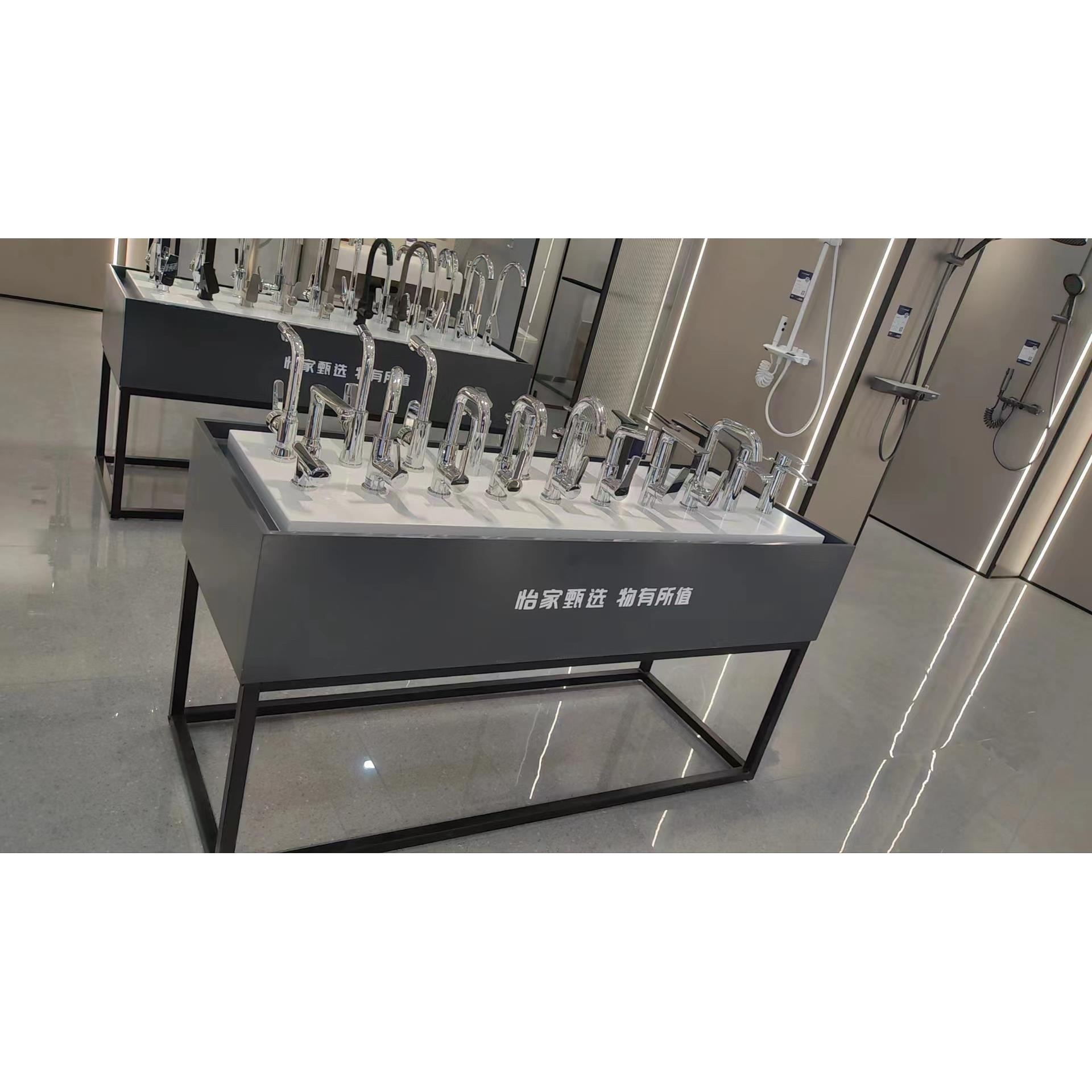 水龙头展示柜水槽展架地漏精品展柜,整体不需要组装