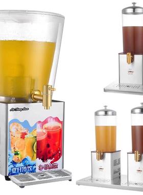 电子制冷制热果汁鼎商用不锈钢透明6L牛奶茶水热饮料机酒店自助餐