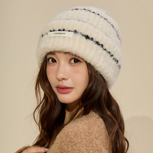 毛茸茸保暖帽子女款2025新款时尚洋气超好看独特漂亮今年流行爆款