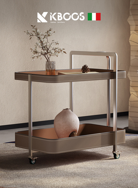 KBOOS意式现代高端沙发边几轻奢高级客厅角几小推车移动沙发边几