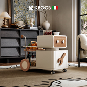 意式 极简创意小推车边几设计师客厅小户型沙发储物边柜可移动边几