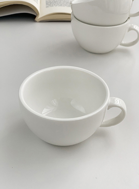 安木良品 出口订单 法式极简ins纯白陶瓷小容量下午茶杯子咖啡杯