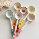安木良品 ins可爱水果花朵手绘釉下彩陶瓷粗陶勺子餐具汤勺