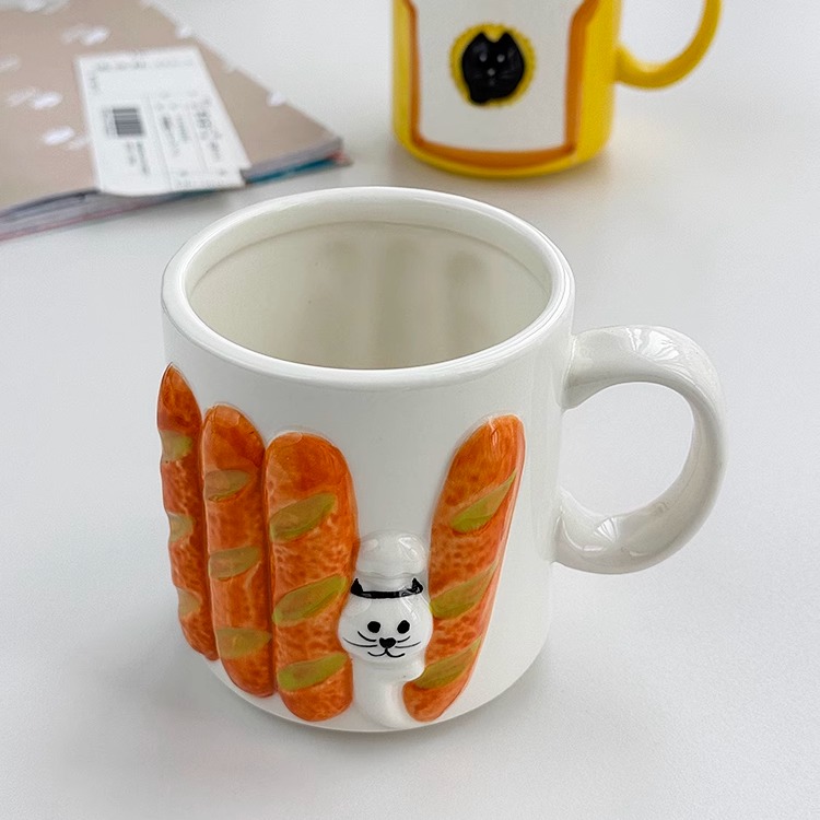 大厂订单陶瓷法棍土司猫猫马克杯