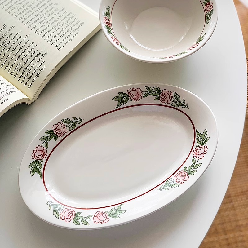 安木良品法式复古陶瓷餐盘饭碗