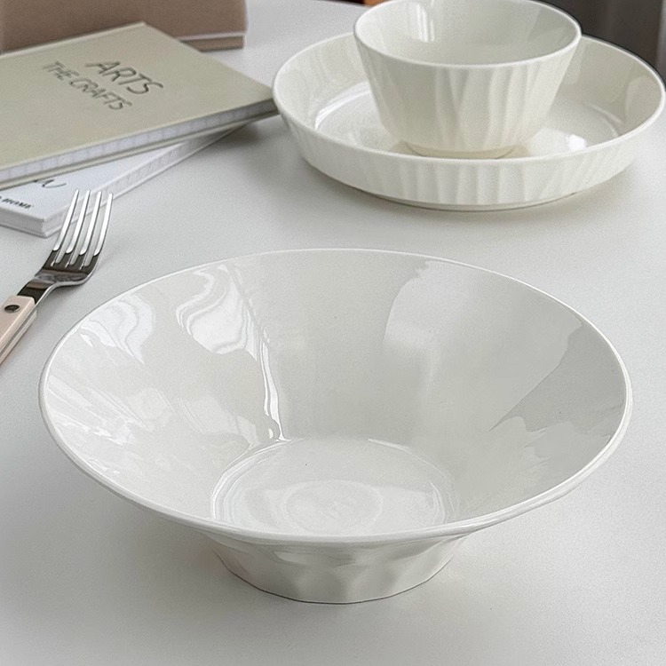 安木良品 大厂订单 北欧ins高级感岩石陶瓷餐具菜盘汤面饭斗笠碗