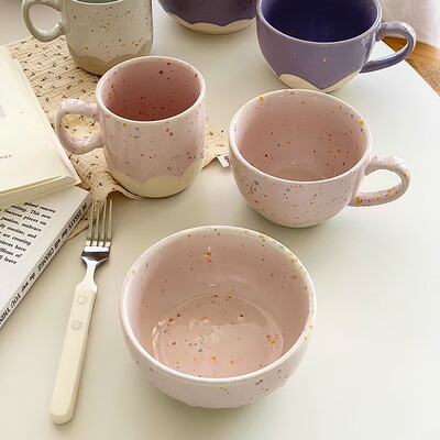 出口意大利陶瓷ins风早餐杯
