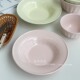安木良品 外贸出口 韩国ins风轻奢奶油色系陶瓷餐具花苞碗草帽盘
