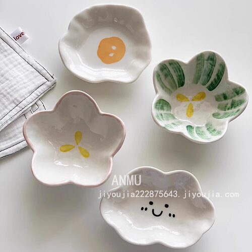 安木良品日式可爱造型手绘陶瓷