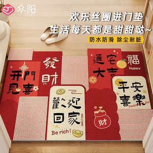 入户门垫家用玄关蹭土防滑脚垫子耐脏免洗地垫可裁剪丝圈进门地毯