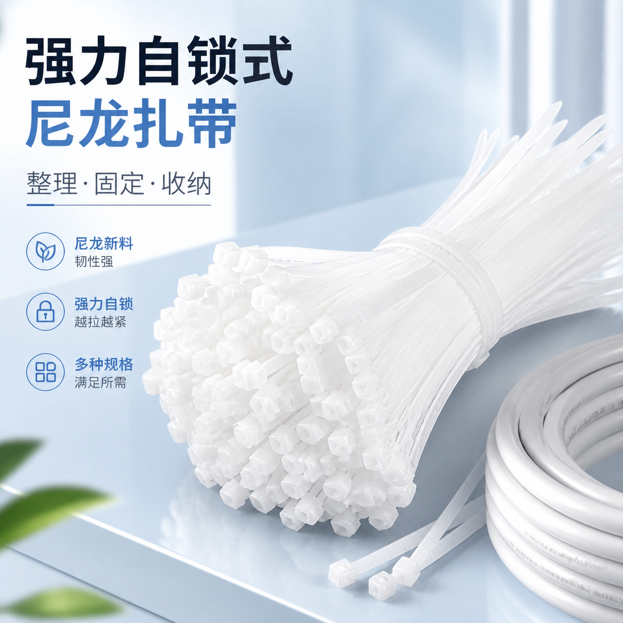 强力自锁式尼龙扎带电线整理固定线卡束线理线带线扣网线收纳管理