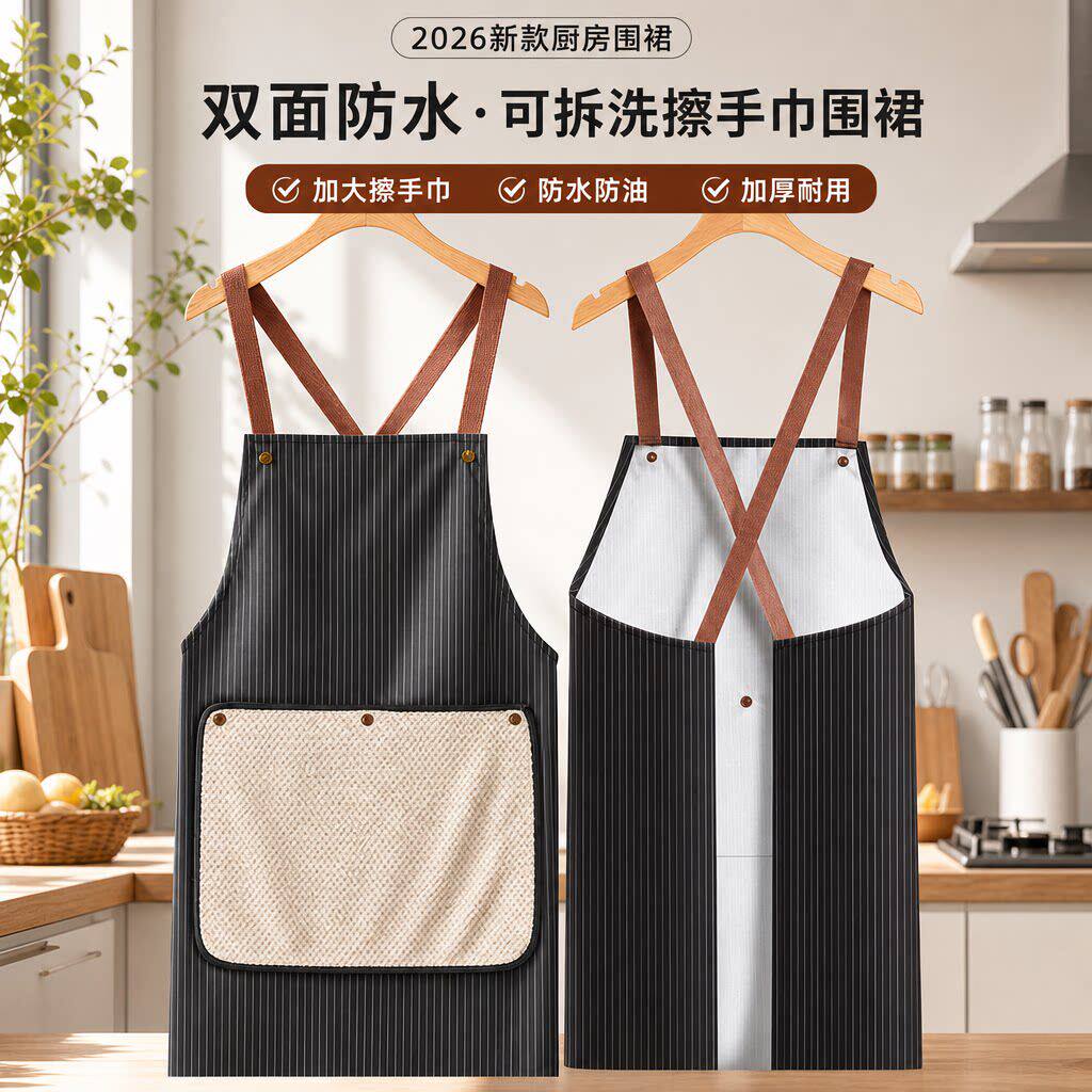 高颜值防水加厚厨房围裙