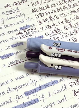 小红书同款点石DS099彩色按动中性笔复古色红笔高颜值笔记手帐笔