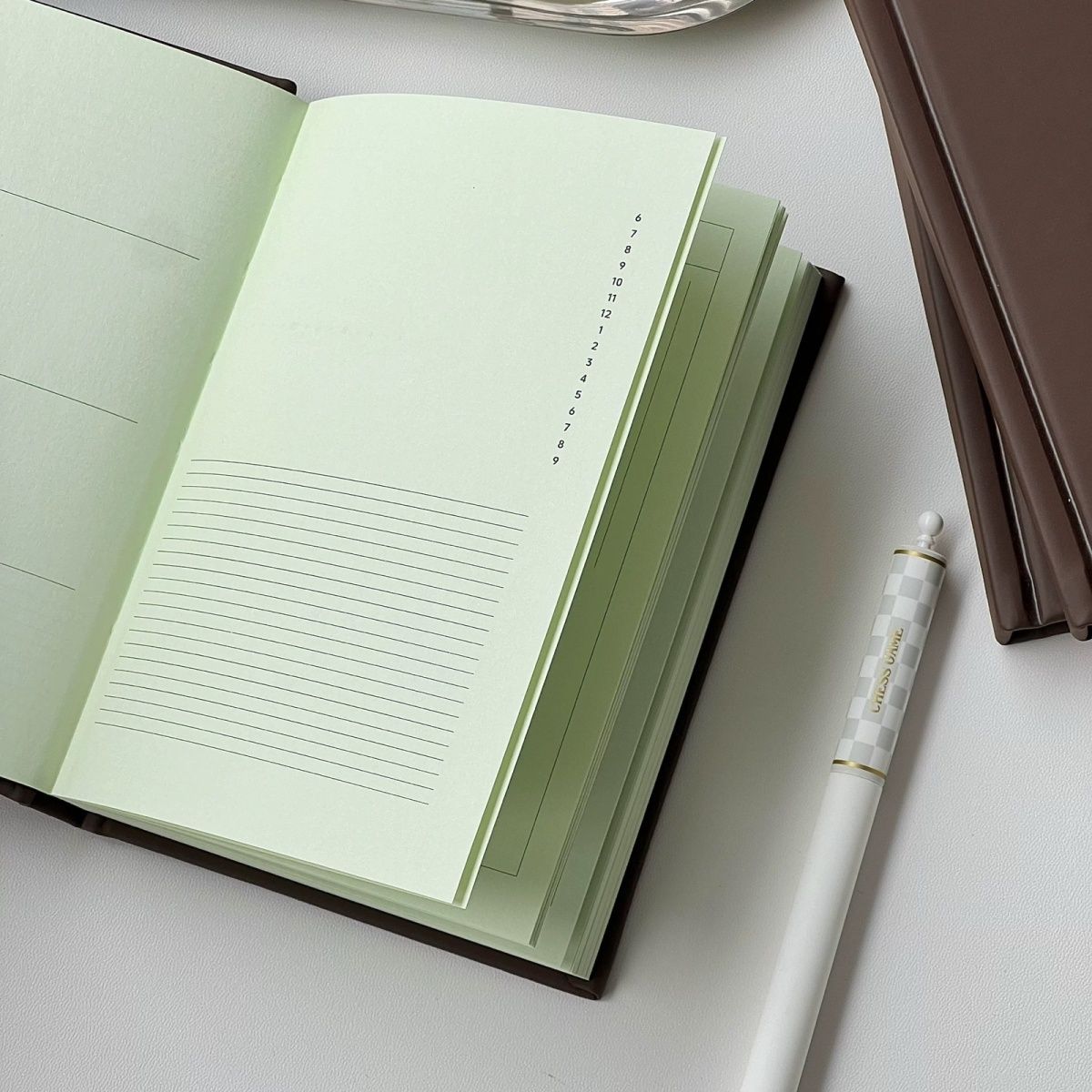 薄荷生巧手账本A6绿色内页笔记本