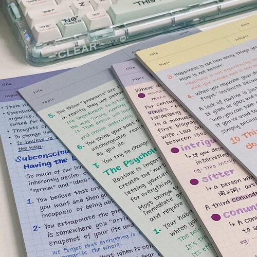 简约盐系ins风B5拍纸本全套4本装