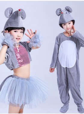 猫和老鼠表演服儿童老鼠娶亲幼儿小花猫咪抓老鼠卡通学猫叫舞蹈服