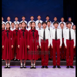 新款儿童合唱服演出服中小学生诗词朗诵表演服男女童合唱团比赛服