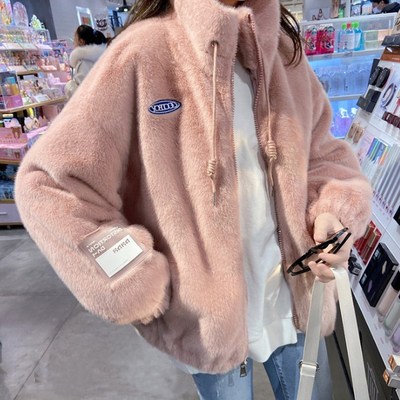 特价版淘宝限时秒杀品牌断码处理高级感仿羊羔毛外套女秋冬加厚小