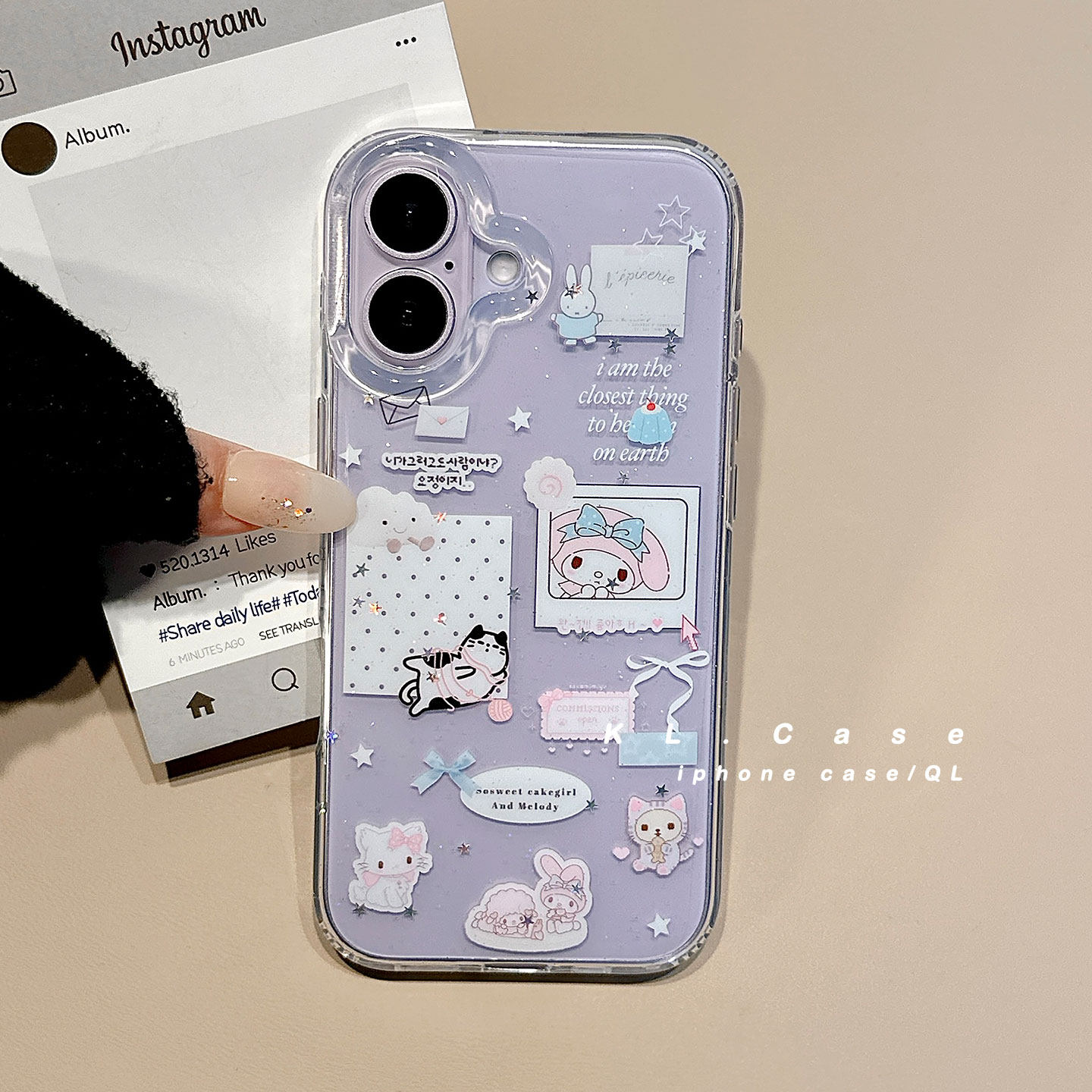 适用于iPhone亚克力可爱手机壳