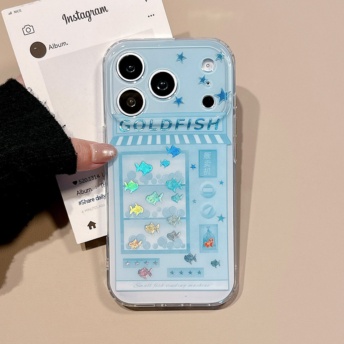 壳侣 韩风ins小清新金鱼适用苹果17手机壳iPhone17promax新款16防摔保护套15硅胶全包小众高级感女銮金烫银软